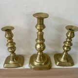 Victorian brass candlesticks