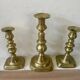 Victorian brass candlesticks