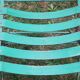 Pair of mid century distressed painted iron garden chairs