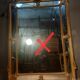 Large gold mirror with closed edges