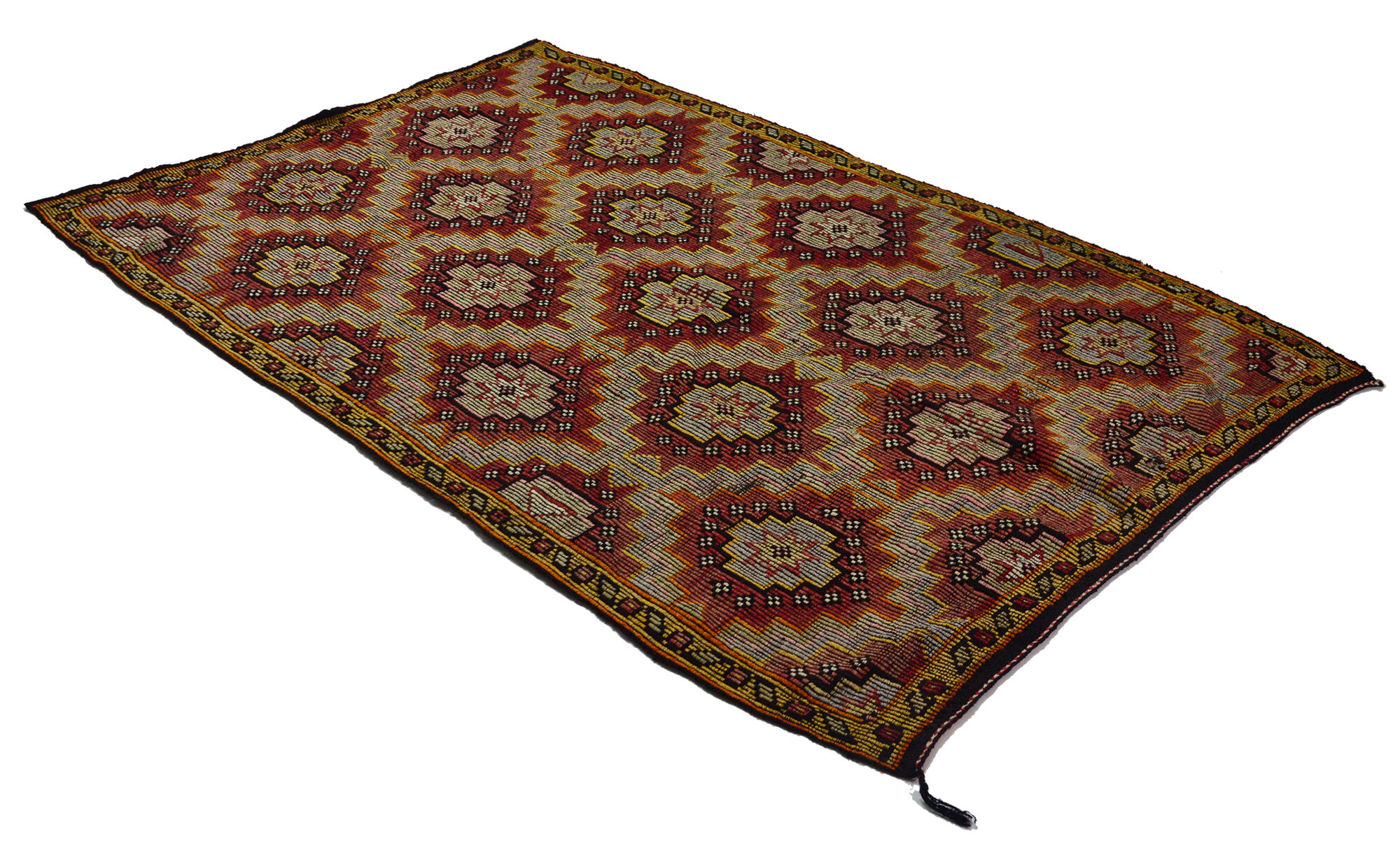 Anatolian handmade kilim rug 288 cm x 187 cm