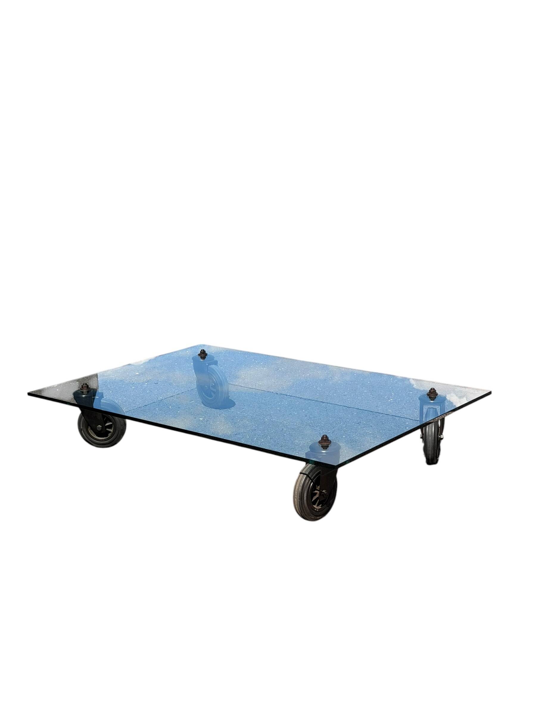 Coffee Table with Wheels Gae Aulenti FontanaArte Format XXL 150x100