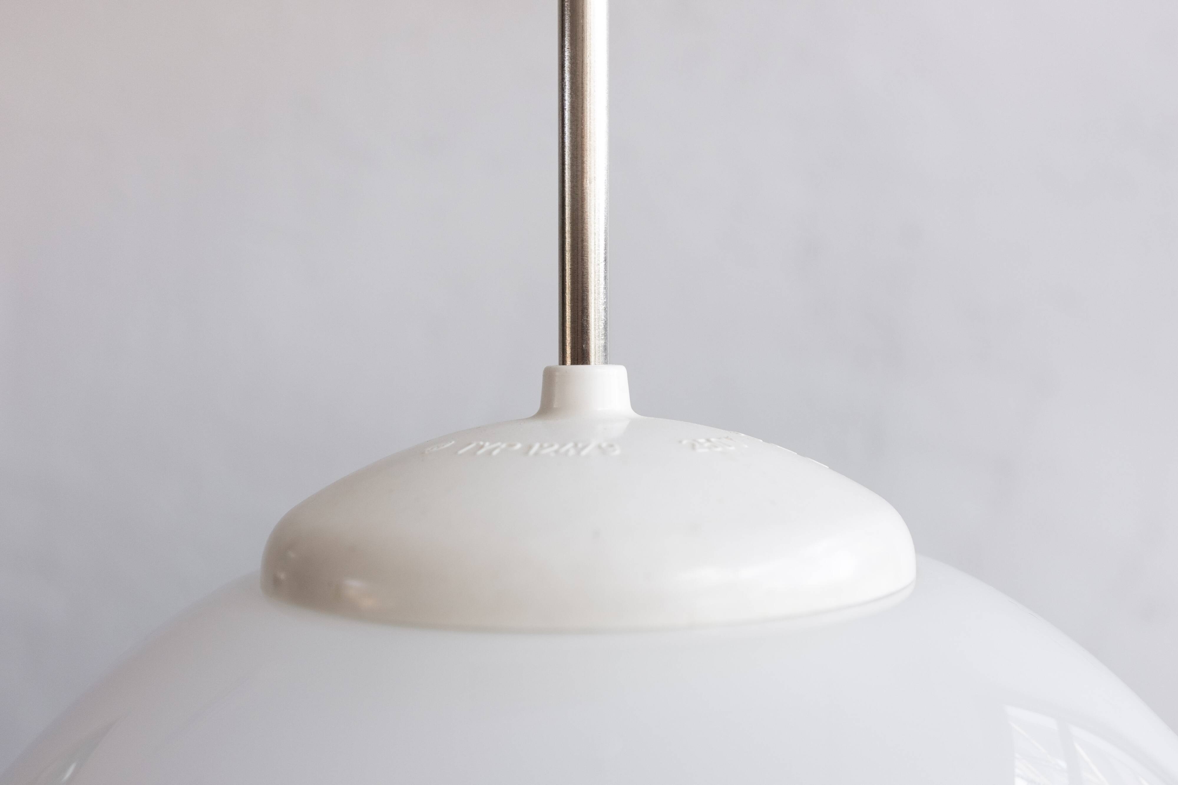 White Bakelite Czechoslovak Hanging Lamp, 1970s
