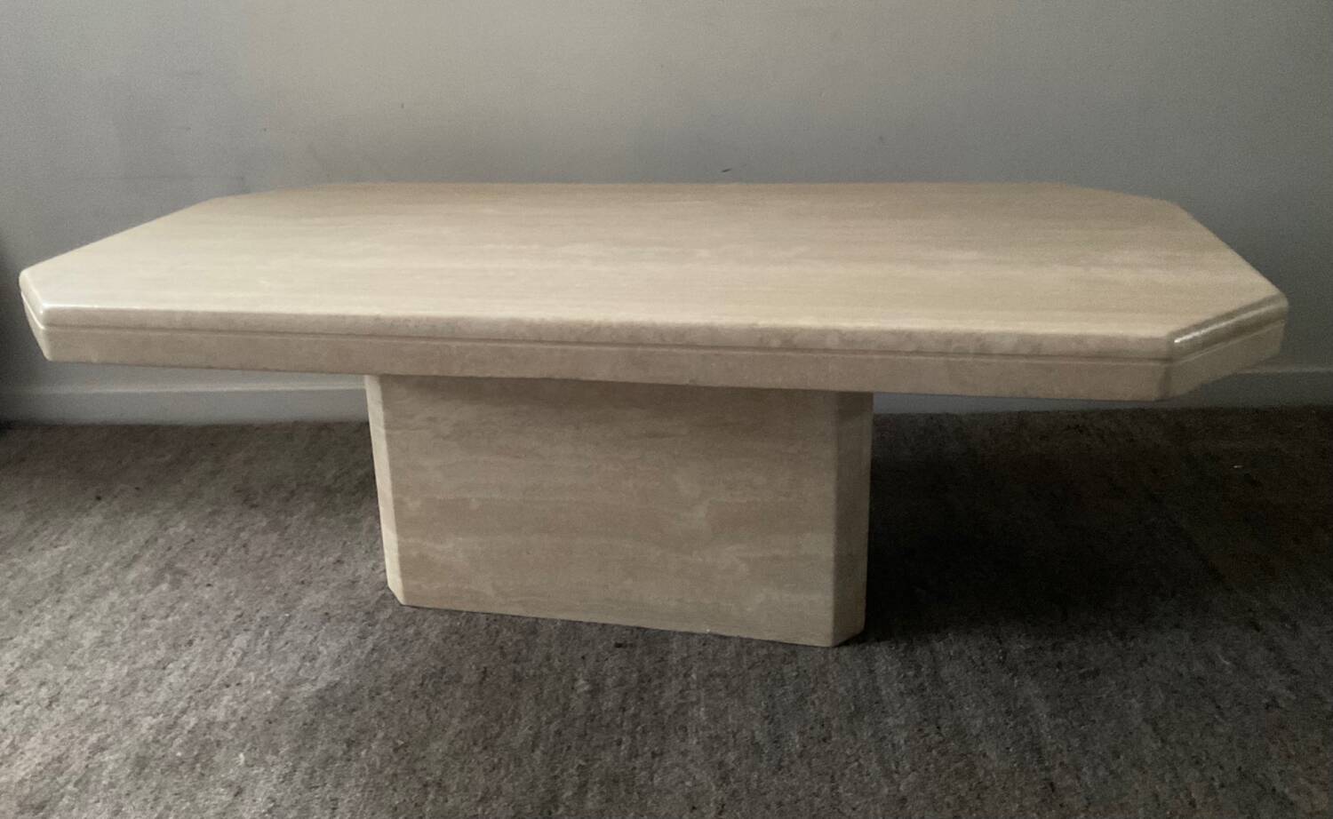 70s Travertine Coffee Table