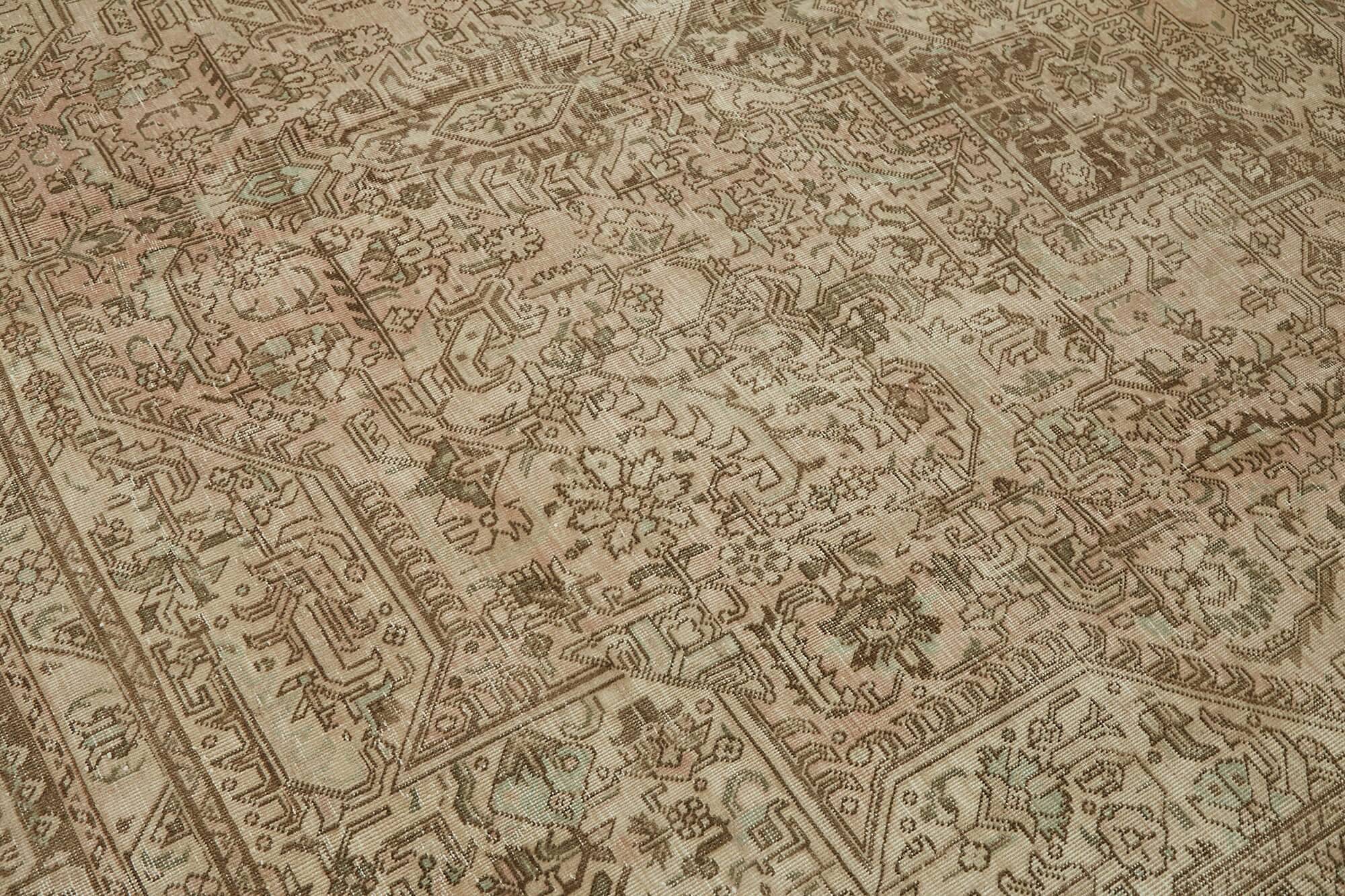 Handmade Turkish Wool Carpet 1980s 293 cm x 386 cm Beige