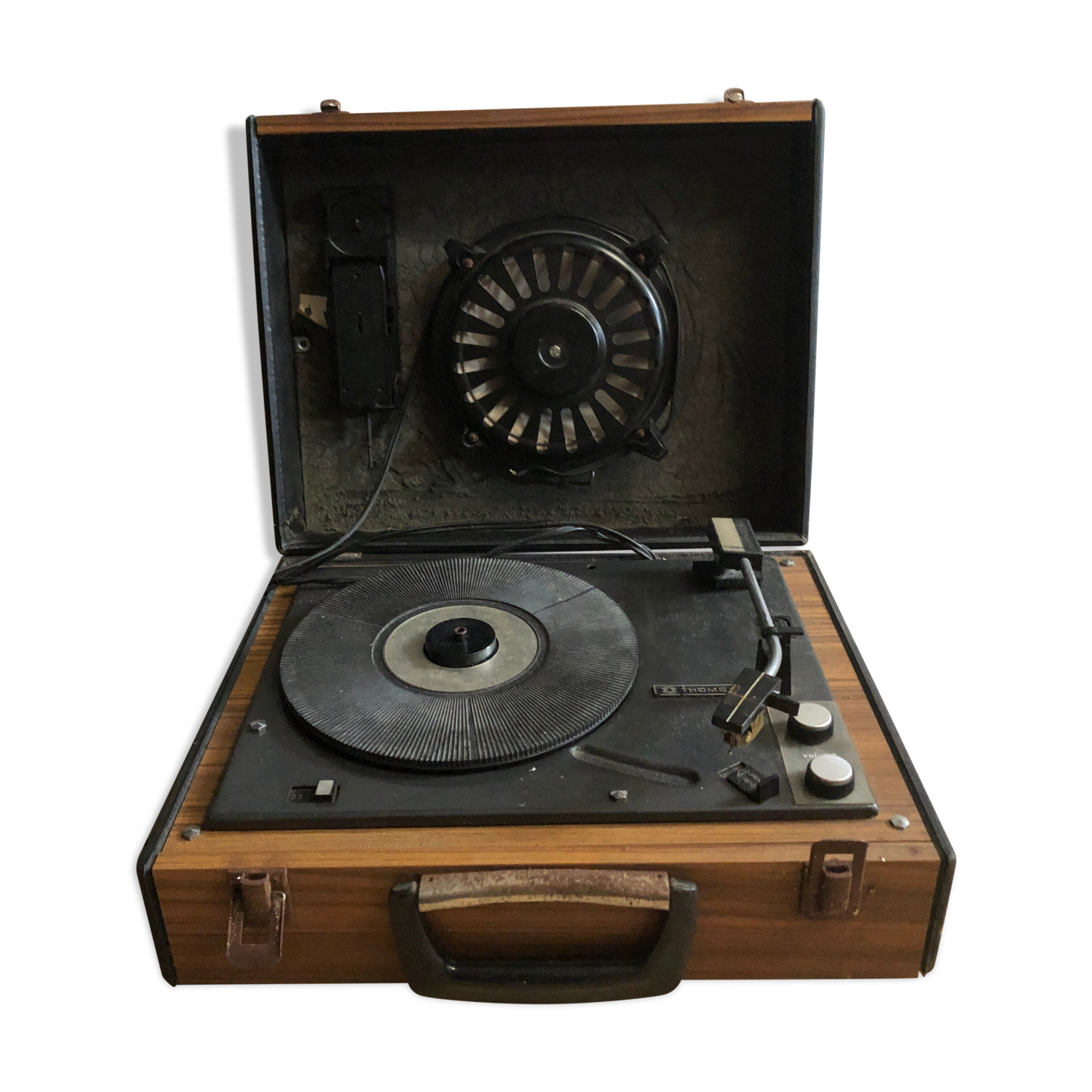 Old disc player thomson c290 automatic + speaker 70's vintage