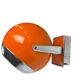 Vintage Space Age wall light orange/chrome ball