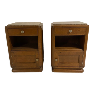 Paire tables de chevet art deco