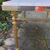 Table basse en marbre et laiton style Louis XV