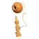 Vintage wooden cup-and-ball game