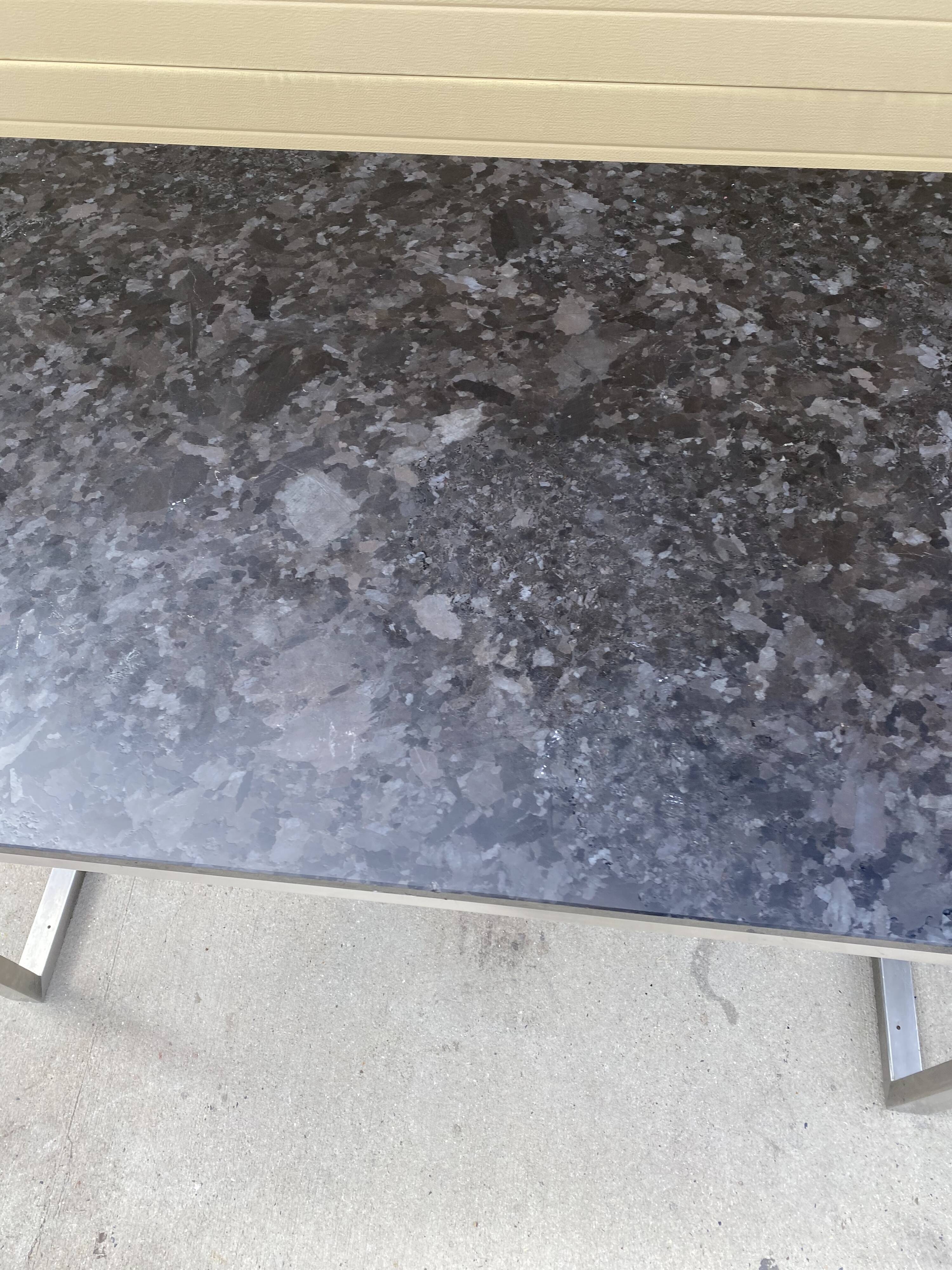 Dining table marble stainless steel feet