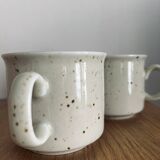 Duo of stoneware cups