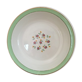 Service dish Porcelain vegetable designer Signed "Lunéville"