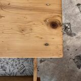 Vintage solid wood desk Basile with 2 drawers