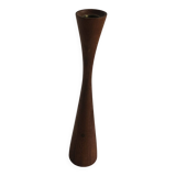 Vintage oiled teak wood candle holder, Scandinavian design