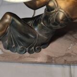 Women's lamp bronze and marble