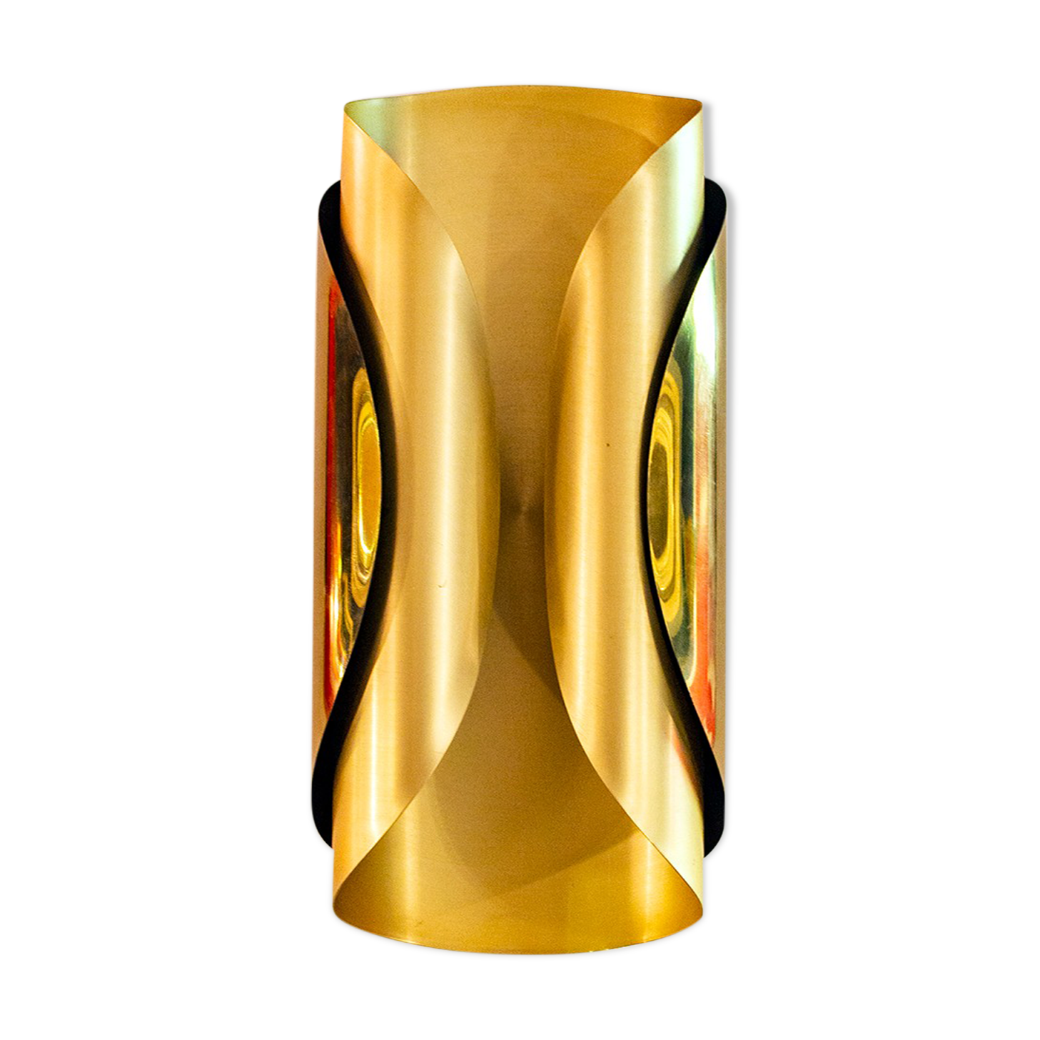 Brass wall lamp Italy 70s