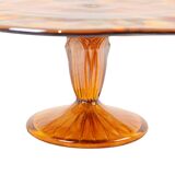 Art Deco Orange Cake Dish Mother of Pearl Pastry Dish Depression Glass