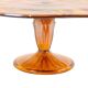 Art Deco Orange Cake Dish Mother of Pearl Pastry Dish Depression Glass