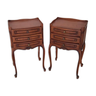 Set of 2 wooden bedside tables
