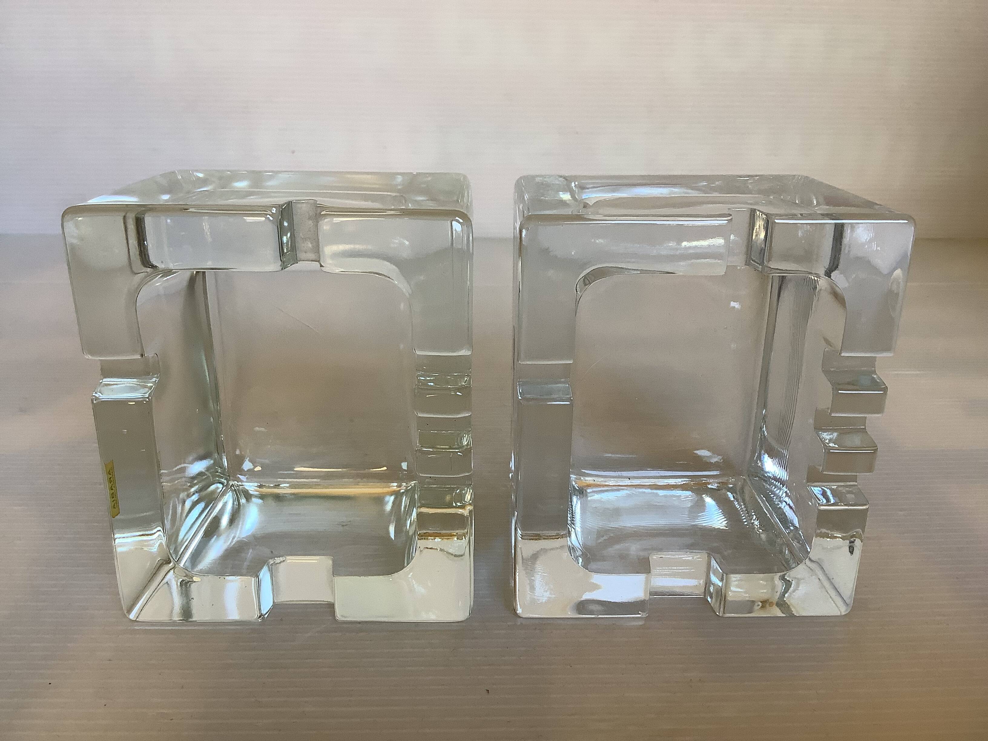 Pair of Scandinavian design ashtrays by Kaj Franck, Nuutajärvi.