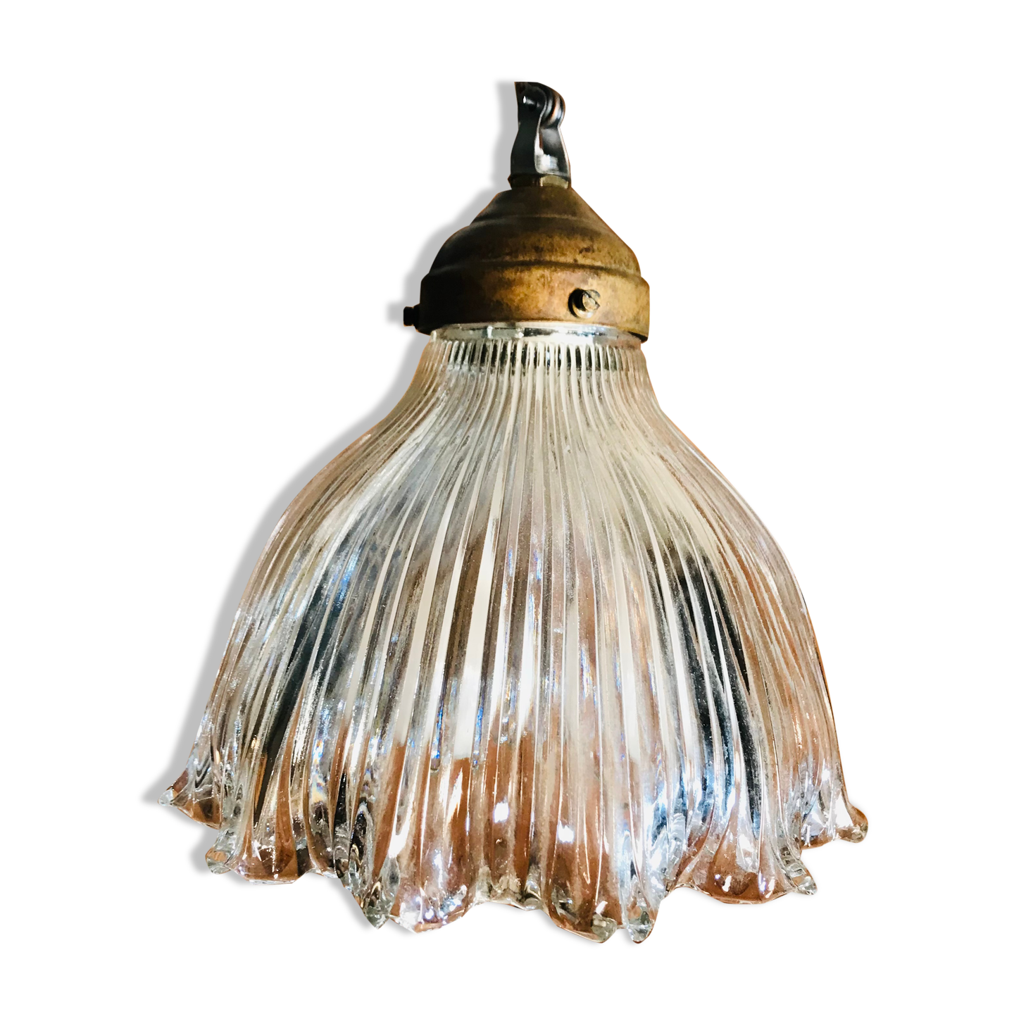Vintage Holophane pendant lamp 1940