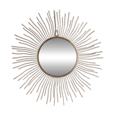 Vintage gold metal sun mirror – 70 cm