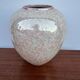 Iridescent Charolles earthenware round vase from the 1980s.