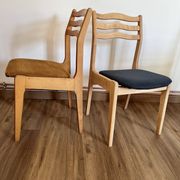 Set of 4 ribbed fabric chairs
