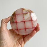 Ashtray in natural pink alabaster