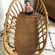 Vintage rattan cradle
