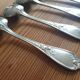 Old silver metal spoons