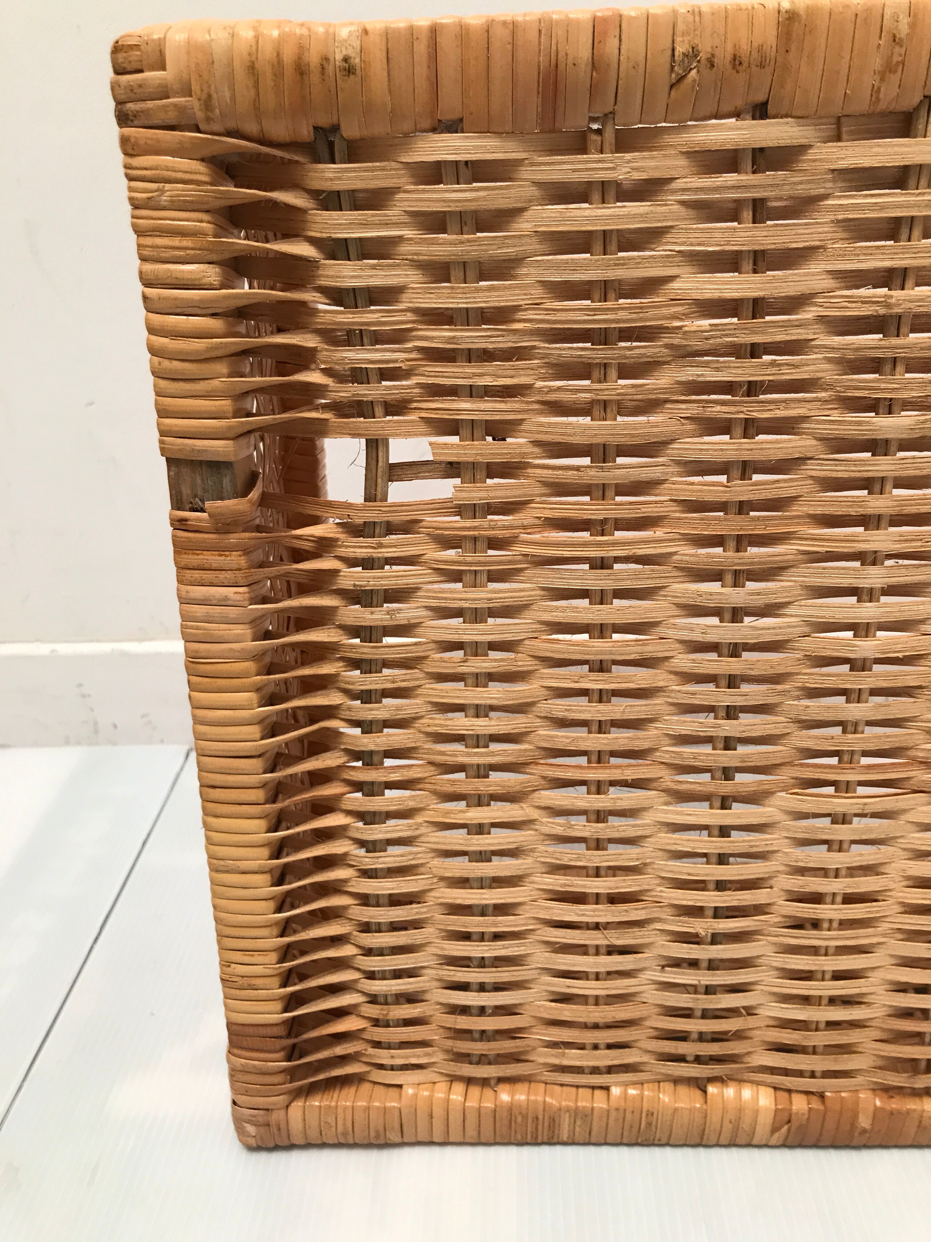 Vintage bamboo and rattan bedsides
