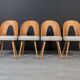 Unique dining set: Extendable round table and Czech chairs by Antonín Šuman