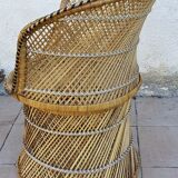 Island-inspired rattan armchair