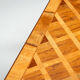 Square Italian coffee table with burl wood and inlaid parquetry top