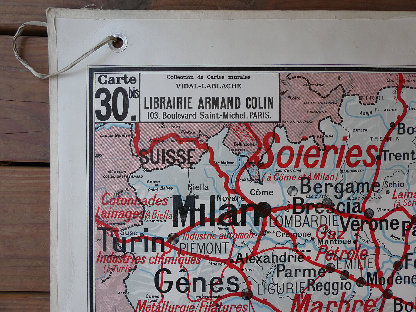Italy's ancient school map no.30 Vidal Lablache