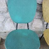5 vintage skai metal chairs 60 years
