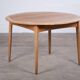 Round Oak Dining Table attributed to Svend Aage Madsen for K. Knudsen, Denmark, 1960s