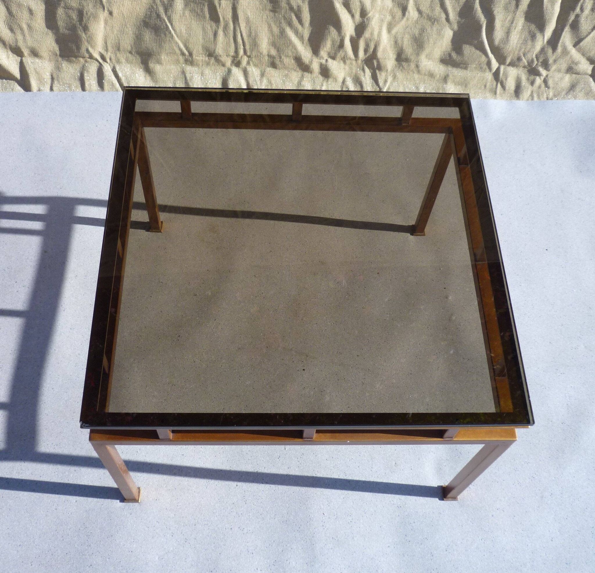 Table d'appoint verre fumé