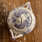 Sucrier Sarreguemines en porcelaine fin XIXe
