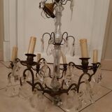 Old chandelier with stamps