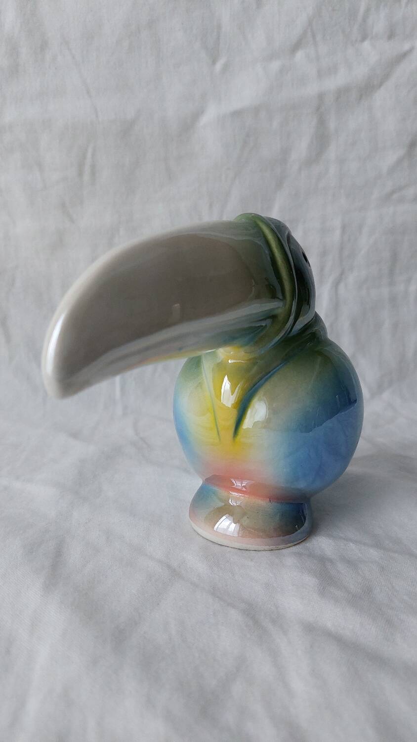 Ceramic Toucan Pastel Iridescent Enamel Decoration