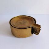 Set of 4 vintage brass nesting ashtrays