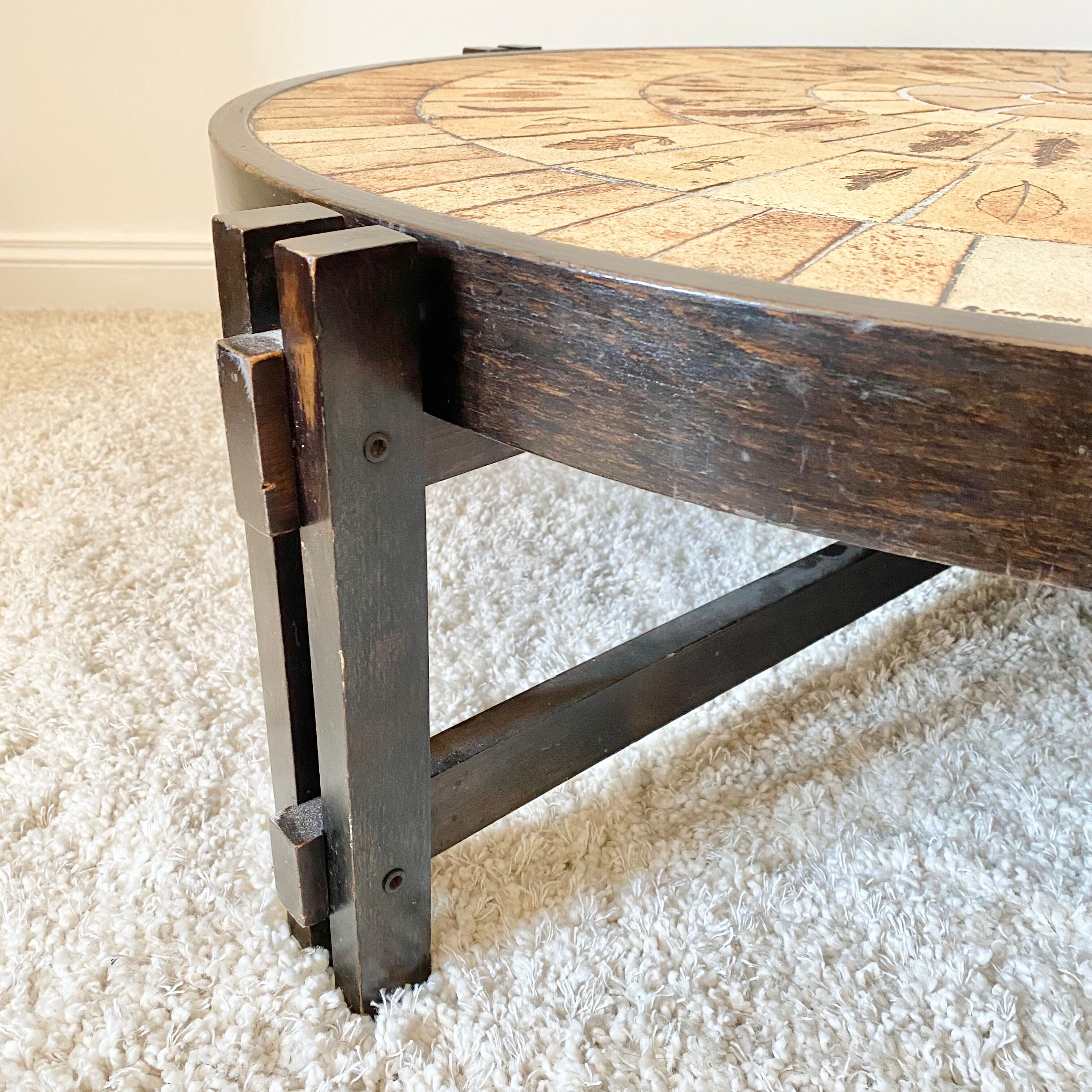 Vintage coffee table Roger capron