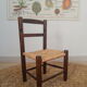 Chaise paillée enfant vintage