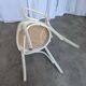 Vintage Thonet Style Dining Chair: White Beech Bentwood Cane Seat