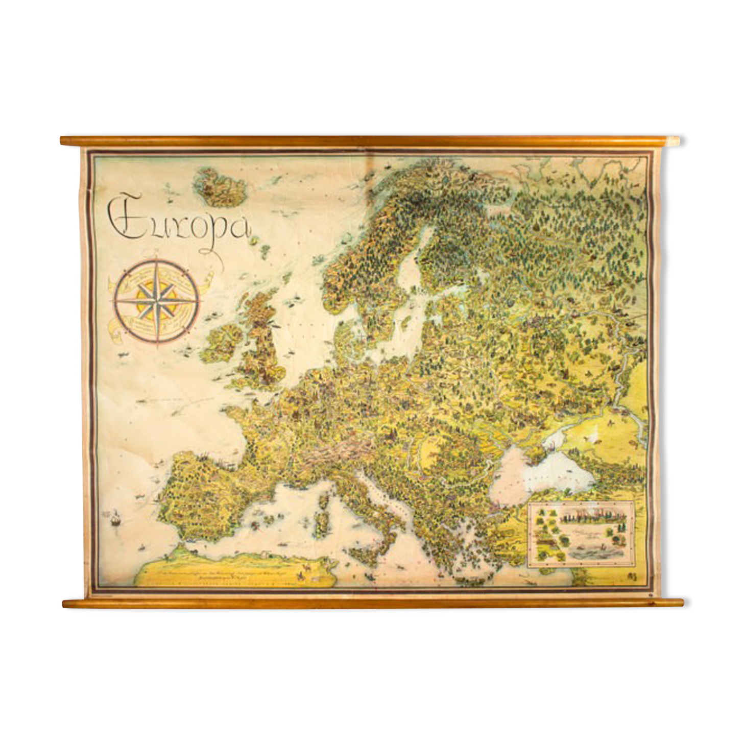 Wall 🔎Affiche of Europe by Wommelsdorff Schietzel and Neufeld published by Müller & Kliepenheuer in 1947