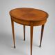 Oval guéridon Louis XVI — Sun marquetry — 19th century