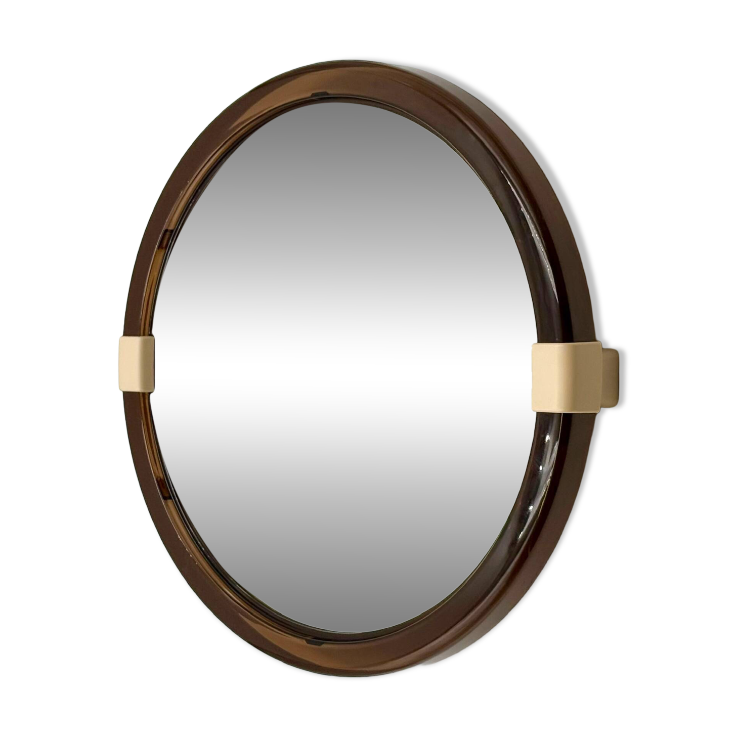 Miroir Space Age avec étagère et tiroirs France années 70